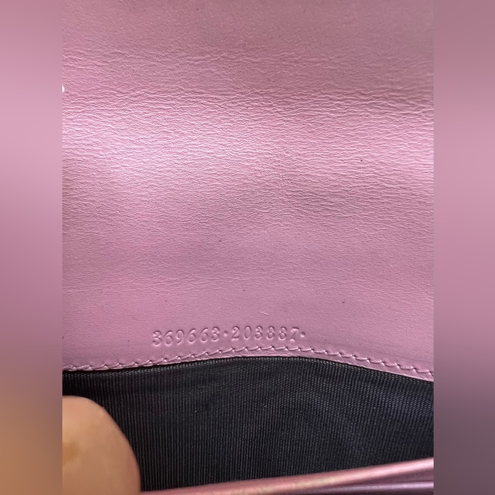 GUCCI Guccissima GG Interlocking Pink Leather Long Wallet/Clutch - Picture 13 of 16